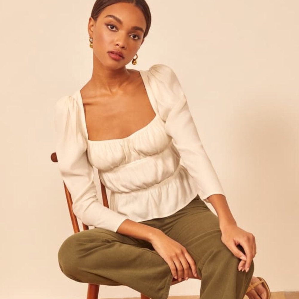 NWT Reformation Plath Top sz L-XL